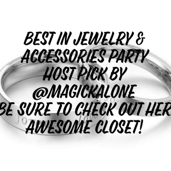 New Stainless Steel Forever Love Wedding Band Set - Picture 8 of 10